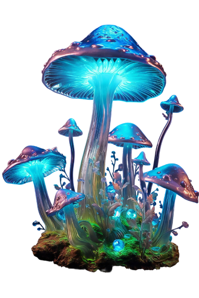 Leuchtende Pilze