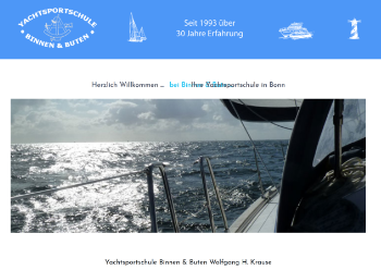 Webseite Yachtsportschule Binnen & Buten Bonn